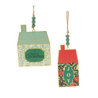 Holiday House Ornament 6 in H