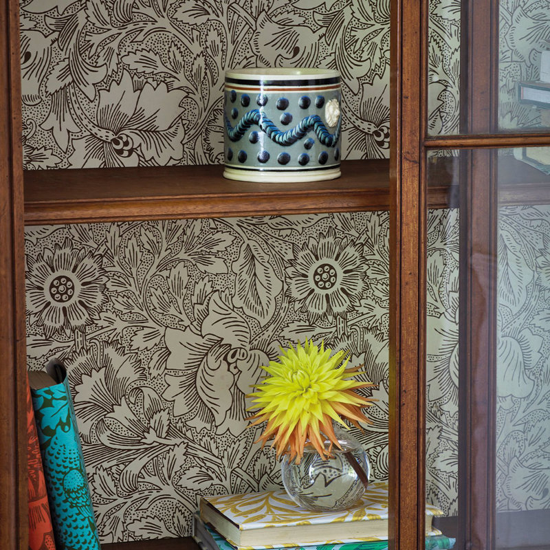 Poppy Wallpaper, Claret