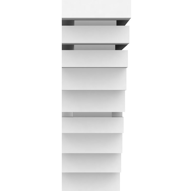 2"W x 6"D x 6"H Standard Landon Architectural Grade PVC Bracket, 6" H x 2" W x 6" D