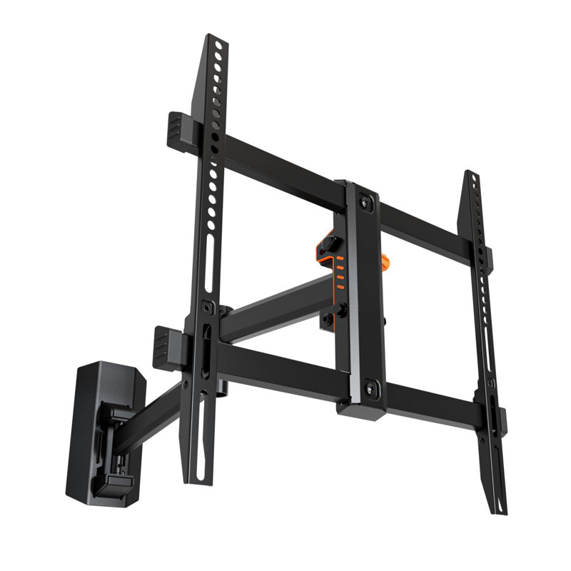 Swivel Full Motion TV Wall Mount For Tvs Up To 60" - Smooth Extention, Tilt - Wall Template For Easy Install On 1 Stud - Level & Hide Cables After Install