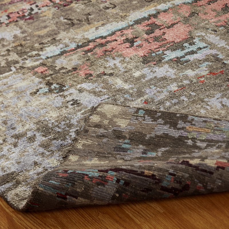 Hand Knotted Area Rug, Rectangle 3' x 5'