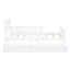 Lit plateforme simple avec garde-corps et rangement - Extension en bois blanc Glamour-137513702-137513703