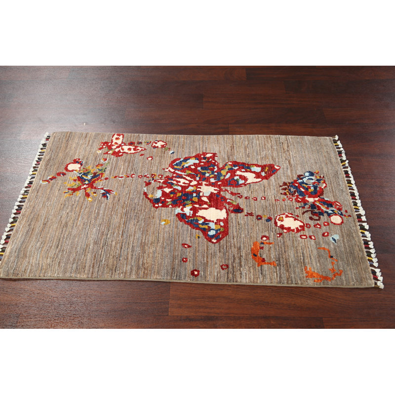 One-of-a-Kind 2'7'' x 4'4'' New Age Rectangle Wool Area Rug in Brown