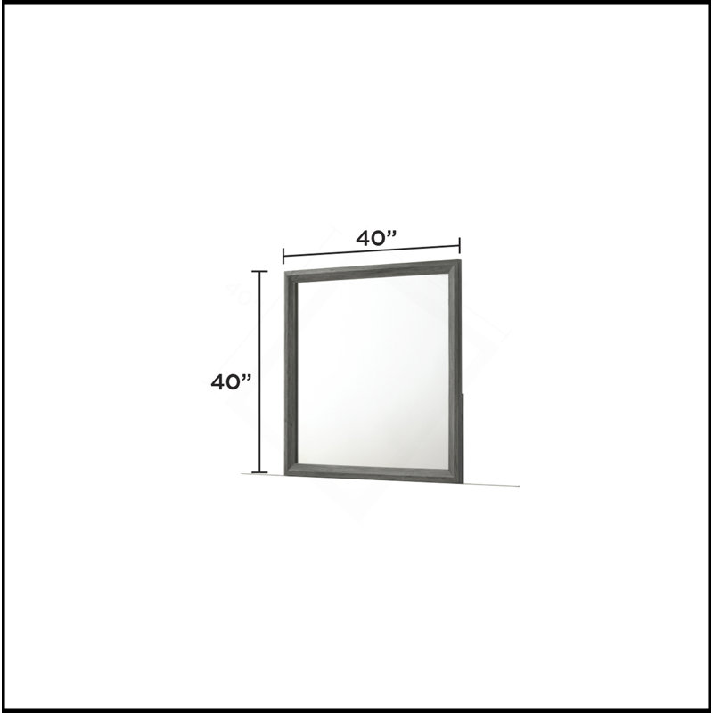 Miroir de style moderne en bois gris