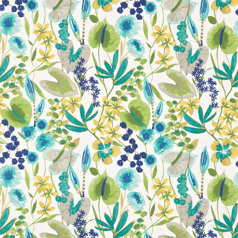 Nalina Fabric, Zest/Lagoon/Gooseberry