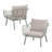 Huron Outdoor Patio PP Club Chair, Green Finish With Beige Cushion, Set Of 2-953304634-953304630