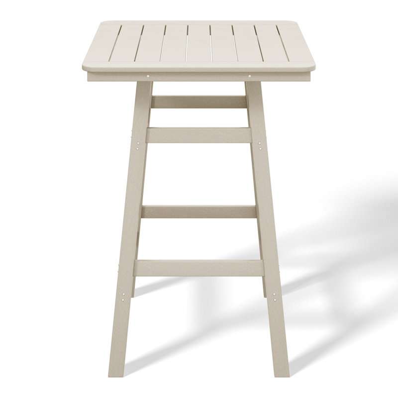 Trou de parasol de table de bar extérieur carré Laguna, l 30,7 po x P 30,7 po, Gris clair