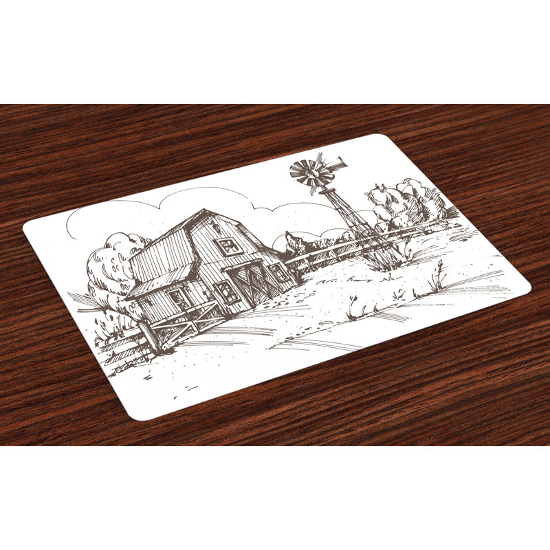 Innis Windmill Farmhouse Barn Placemat
