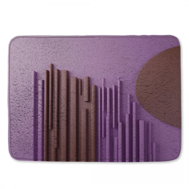 Tapis de bain mural violet mauve, L 34 po x L 21 po