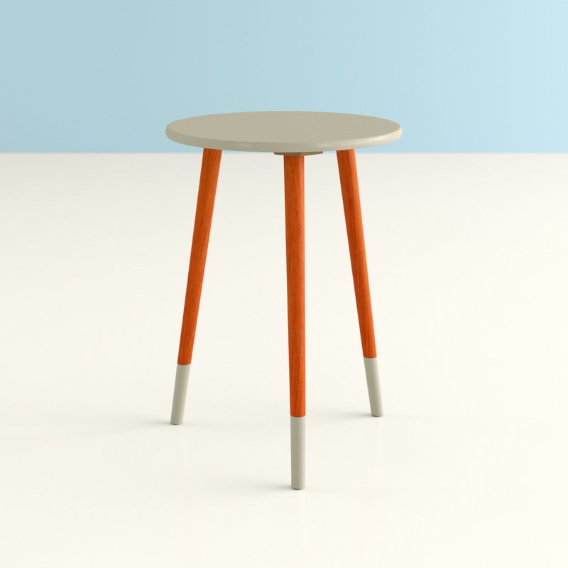 Danka End Table, Gray/Walnut