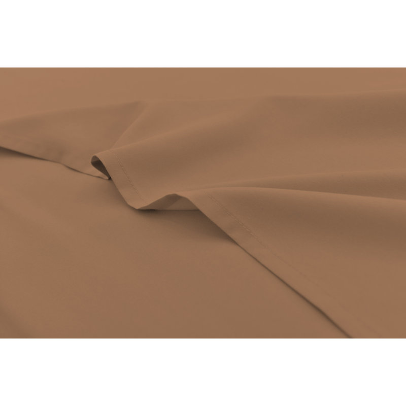  Ensemble de draps 1800 fils en rayonne de bambou, Marron, Ensemble de draps pour très grand lit divisé + d