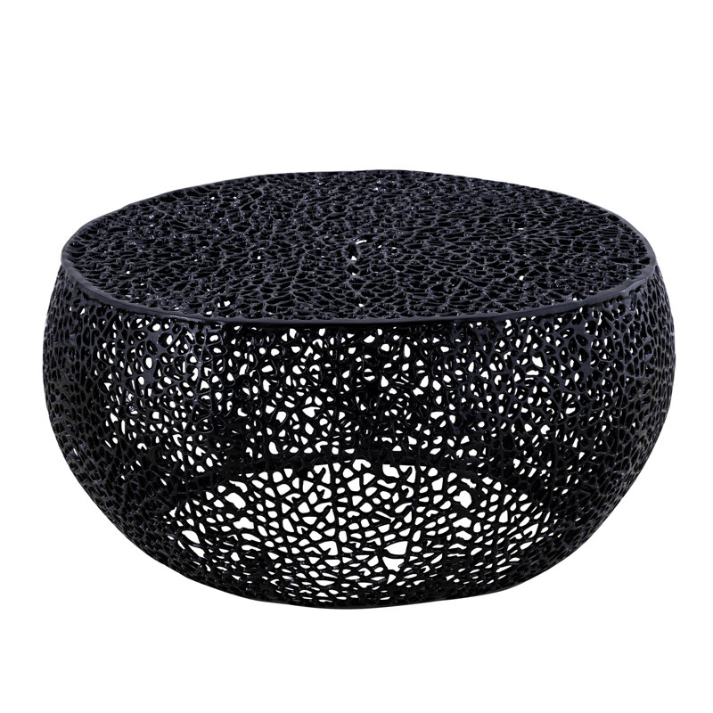 Table basse en aluminium Kawanna, Noir