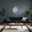 Grande horloge murale silencieuse en métal, sculpture murale lune, décorations de salon moderne-98916946-98916941