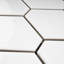 Carreau de mosaïque en porcelaine brillante noué à la main 11,23 po x 10,75 po-36932273