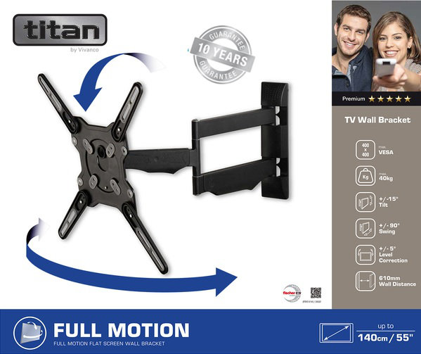 Titan Vivanco Single Screen Wall Mount