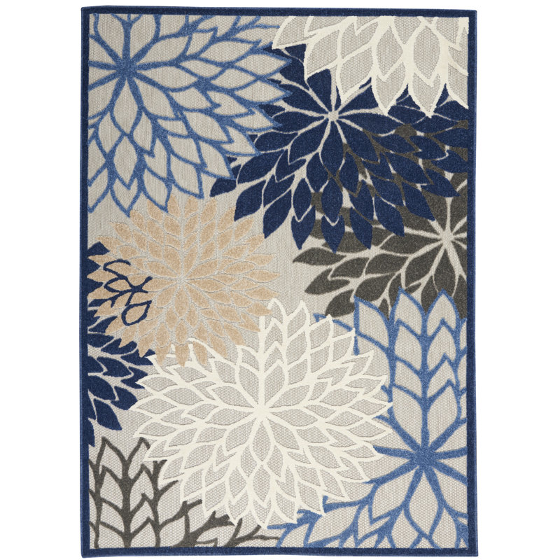 Tapis bleu Newton, Rectangle 5 pi 3 po x 7 pi 5 po