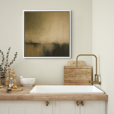 Reproduction d'art encadrée sur toile pour décor moderne neutre