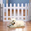  Barrière pliante blanche pour animaux Barrière en bois pliante élégante à 3 panneaux H 19 po x l 42 po
