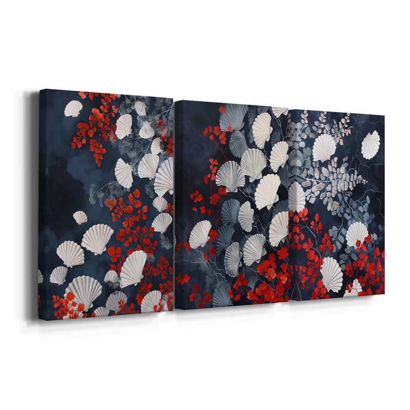 NAUTICAL Series CECXVI - Toile tendue avec châssis sur mesure - 3 pièces, H 36 po x l 72 po