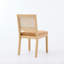 Ensemble de 2 chaises de salle à manger en rotin, chaises de cuisine de ferme avec dossier en canne, chaises latérales modernes de style Mid-Century avec structure en bois franc naturel, éponge douce et coussin à ressorts en S pour la cuisine à domicile