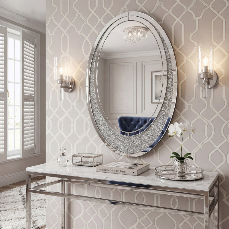Miroir mural ovale