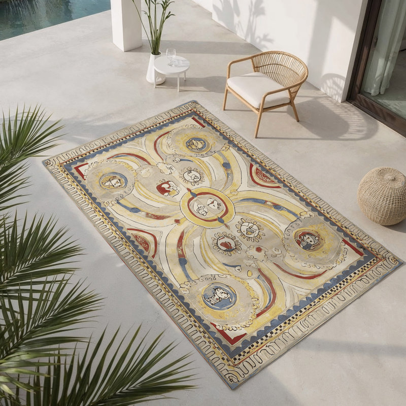 Flashy Stripe Indoor And Outdoor Area Rug, Rectangle 2' x 3'