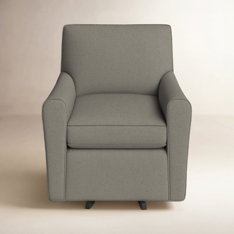 Mikeno Upholstered Swivel Armchair, Ida Gray