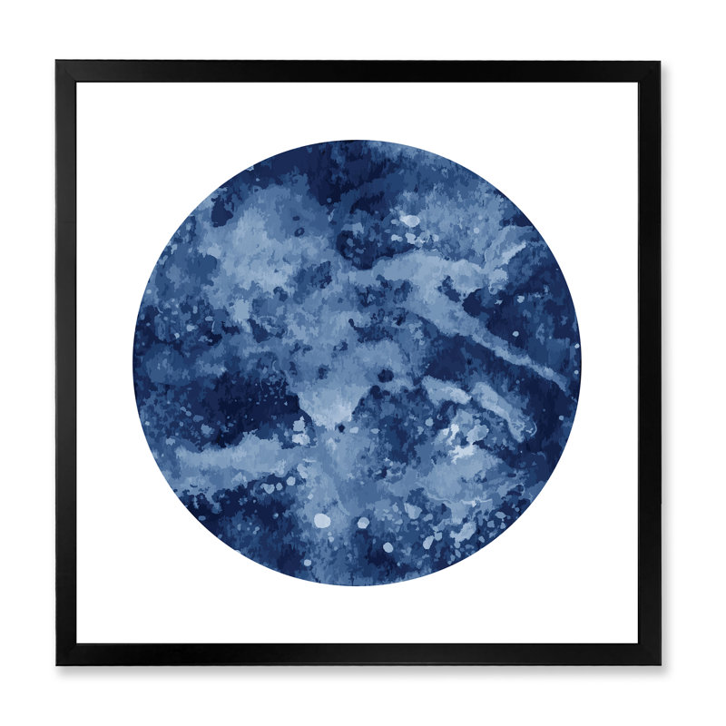 «Space Galaxy Circle», impression sur toile, H 36 po x l 36 po x 1,5 po, Cadre photo noir