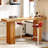 62.9 Inch Bar Table Wood Counter Height Pub Table