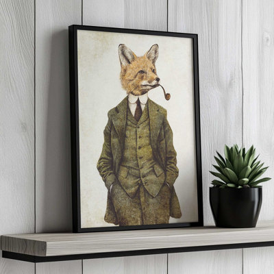 The Fox By Mike Koubou Canvas Art Print