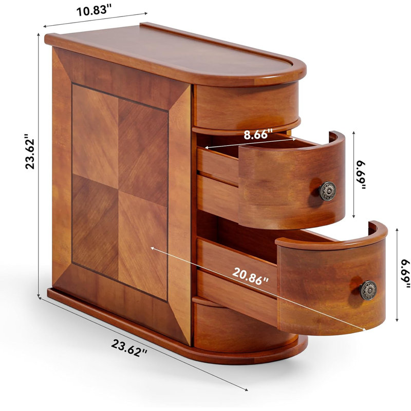 Retro Slim Bedside Cabinet