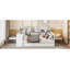 Lit de jour en bois avec 3 tiroirs, ports USB et bureau-1072545842
