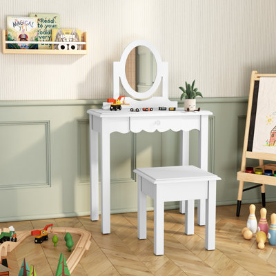 HLR Kids Vanity Makeup and Study Table by Winston Porter