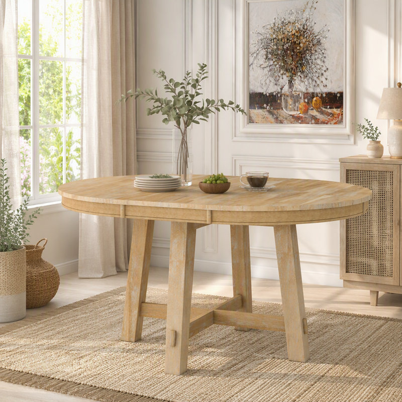 Table de salle à manger extensible Farmhouse, Bois naturel délavé