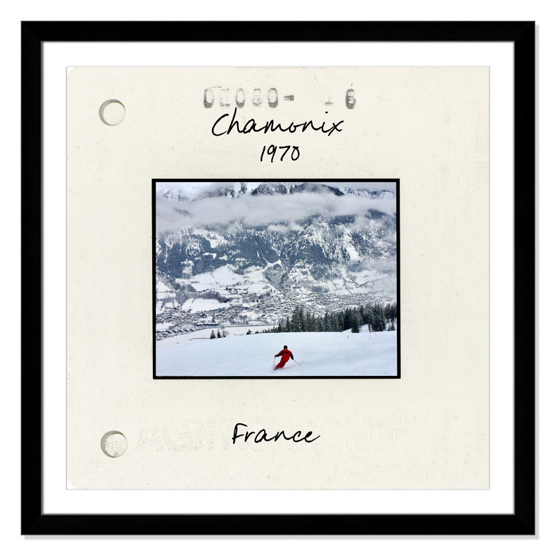 Chamonix par CAD Designs, 37.5'' W x 37.5'' H, Matted Print, Noir satiné