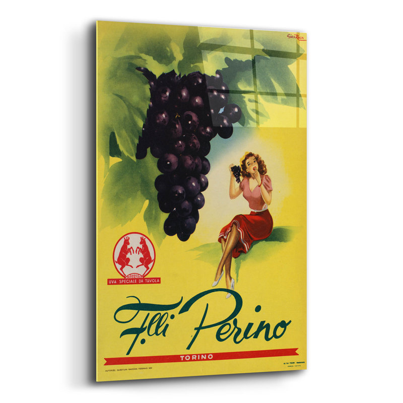 "Perino - Grapes" par Vintage Posters, H 24 po x l 16 po