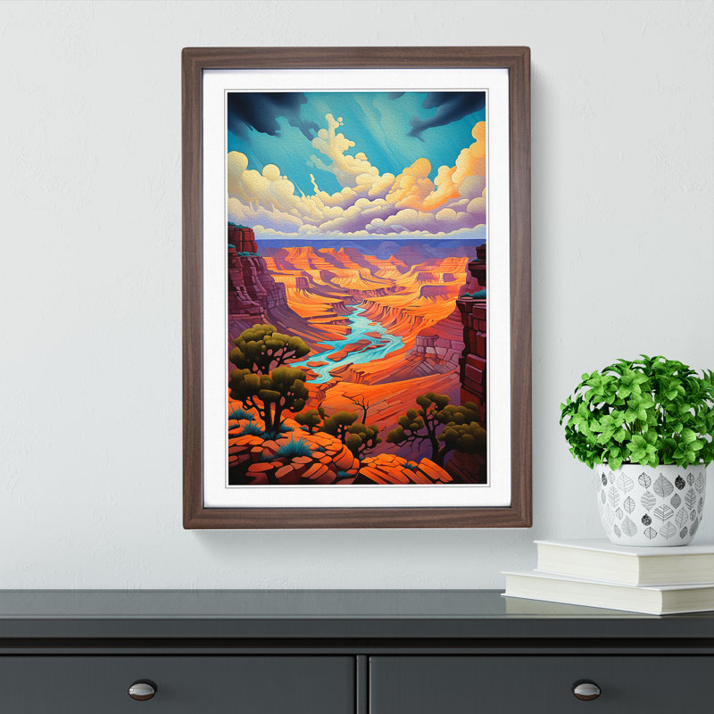 Grand Canyon Tachisme - Framed Print