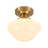 Beryl 1-Light Schoolhouse Opal Glass Mushroom Shaped Flush Mount Ceiling Light-35147686