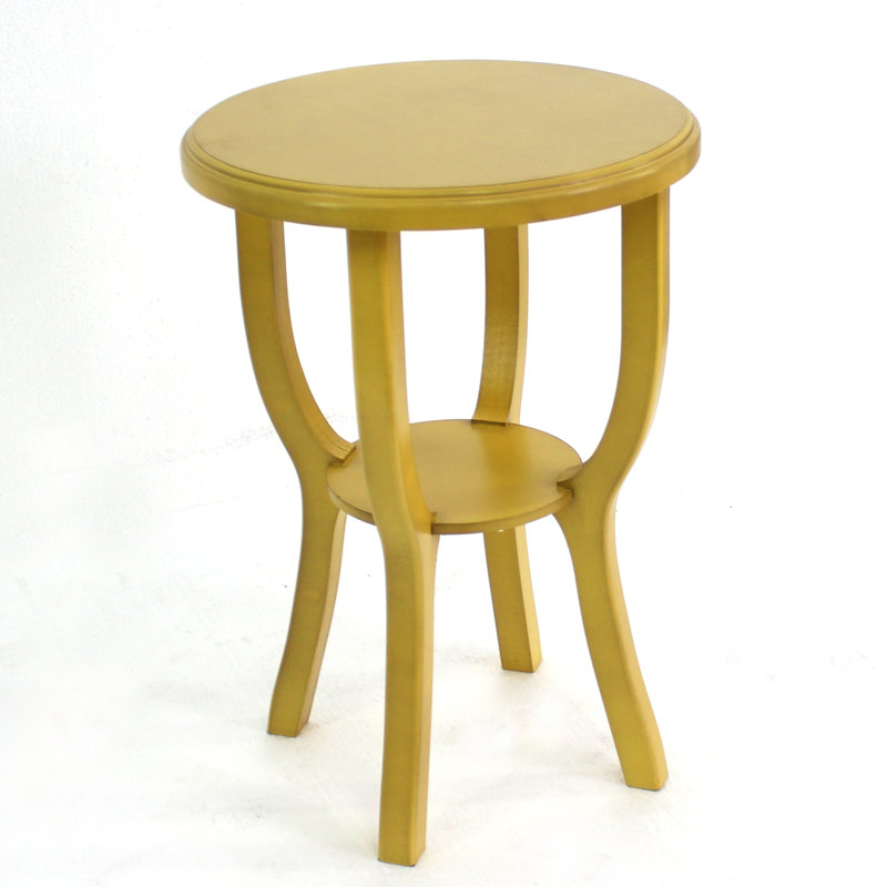 Solid + Manufactured Wood Accent Stool, Yellow