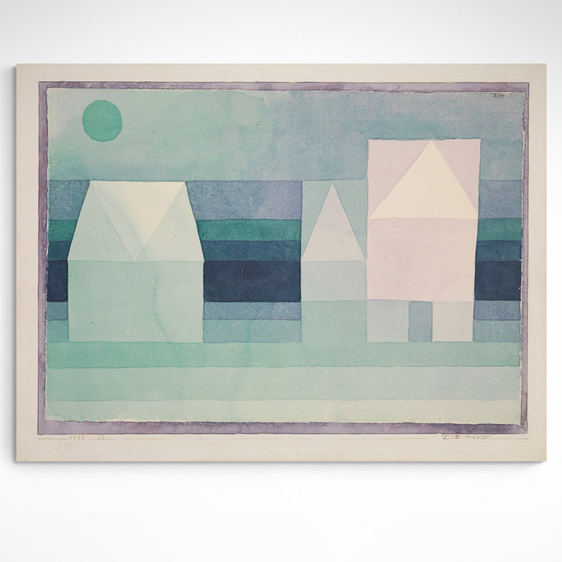 Three Houses by Paul Klee - Wrapped Canvas Print, 31cm H x 41cm W