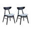 Ensemble de 2 chaises de salle à manger en bois, chaises d'appoint de cuisine rembourrées, chaises de cuisine à structure en bois-327922388