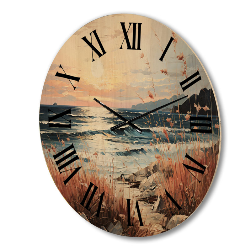 Horloge murale en bois massif Meleia, Moyenne