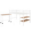 Lit mezzanine simple en métal avec bureau et tablettes-592853396