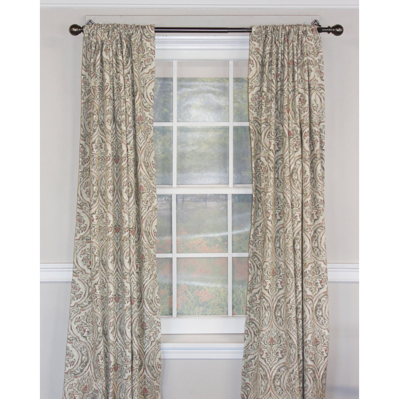 Cotton Blend Room Darkening Curtain Pair, Blush, 50" W x 84" L