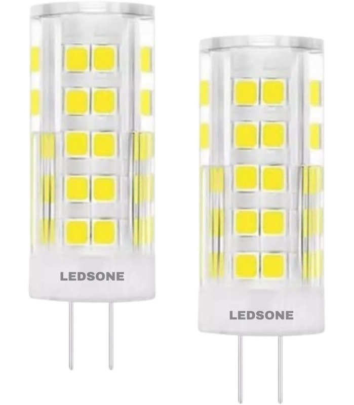 G4 LED Bulb, Cool White 6000K AC/DC 12V 3W G4 (Equivalent 30W Halogen) 300lmn 2 Pin Non Dimmable No Flickering Bulb LED for Home Lighting, Chandelier, Cabinet, Pack of 2
