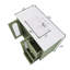 Meuble-lavabo autoportant de 36 po de couleur verte avec lavabo en céramique et deux portes à fermeture douce, tablettes réglables et trois tiroirs-845476382