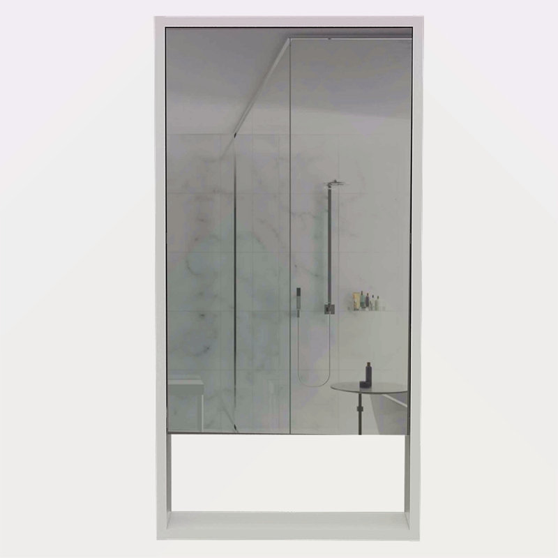 Pharmacie rectangulaire avec miroir, Blanc