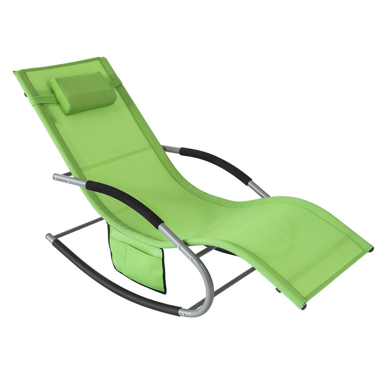 Hewit 145cm Long Single Chaise, Green