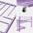 Twin Daybed with Trundle, Metal Sofa Bed Frame with Charging Station & LED Lights, Pull-Out Trundle for Bedroom, Guest Room, Small Spaces, Purple-1574724659