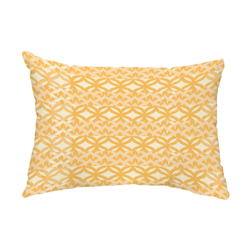 Housse et coussin rectangulaires d'extérieur simple Greeko, Jaune